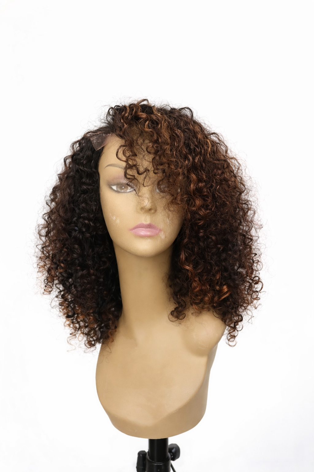 5x5 HD Lace Brazilian Curly Wig Med Brown