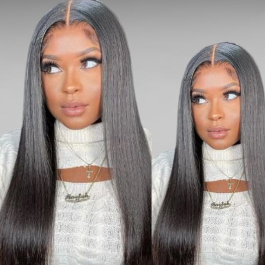 Straight Glueless Closure Wig