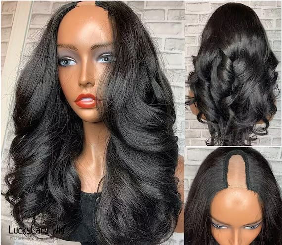 Natural Wavy V-Part Wig 20 Inches